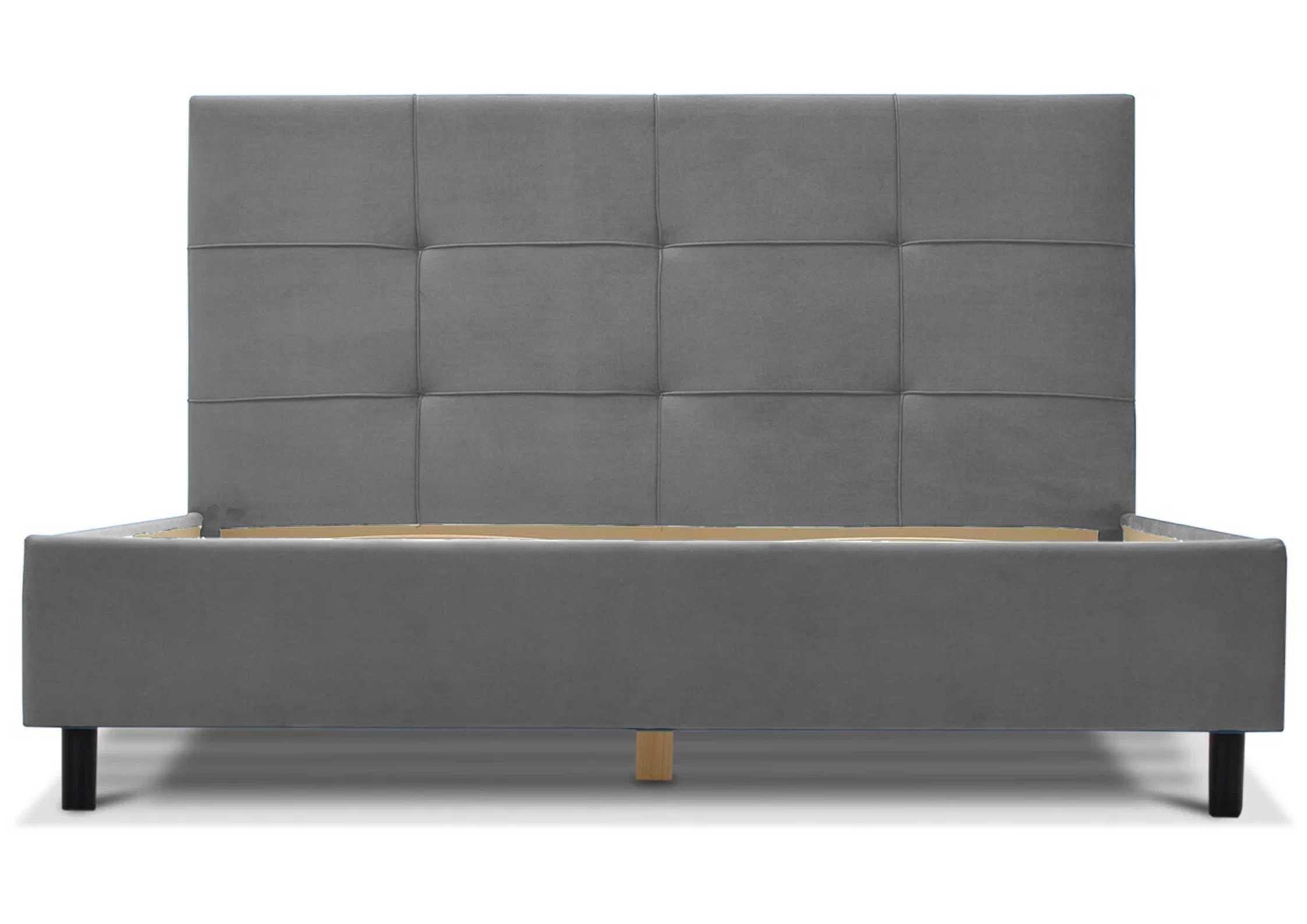 Szare łóżko 140x200cm